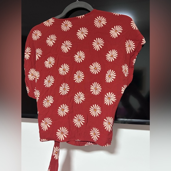 Madewell | sash-tie wrap top in daisy daydream medium - Picture 5 of 8